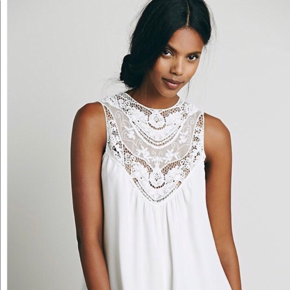 White lace wanderlust romper